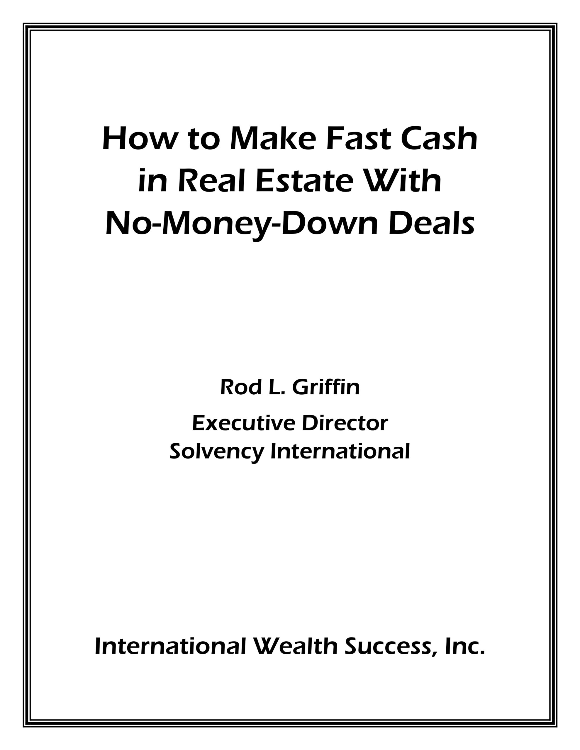 Multifamily Home Riches Kit - How to Make Fast Cash With No-Money-Down Deals